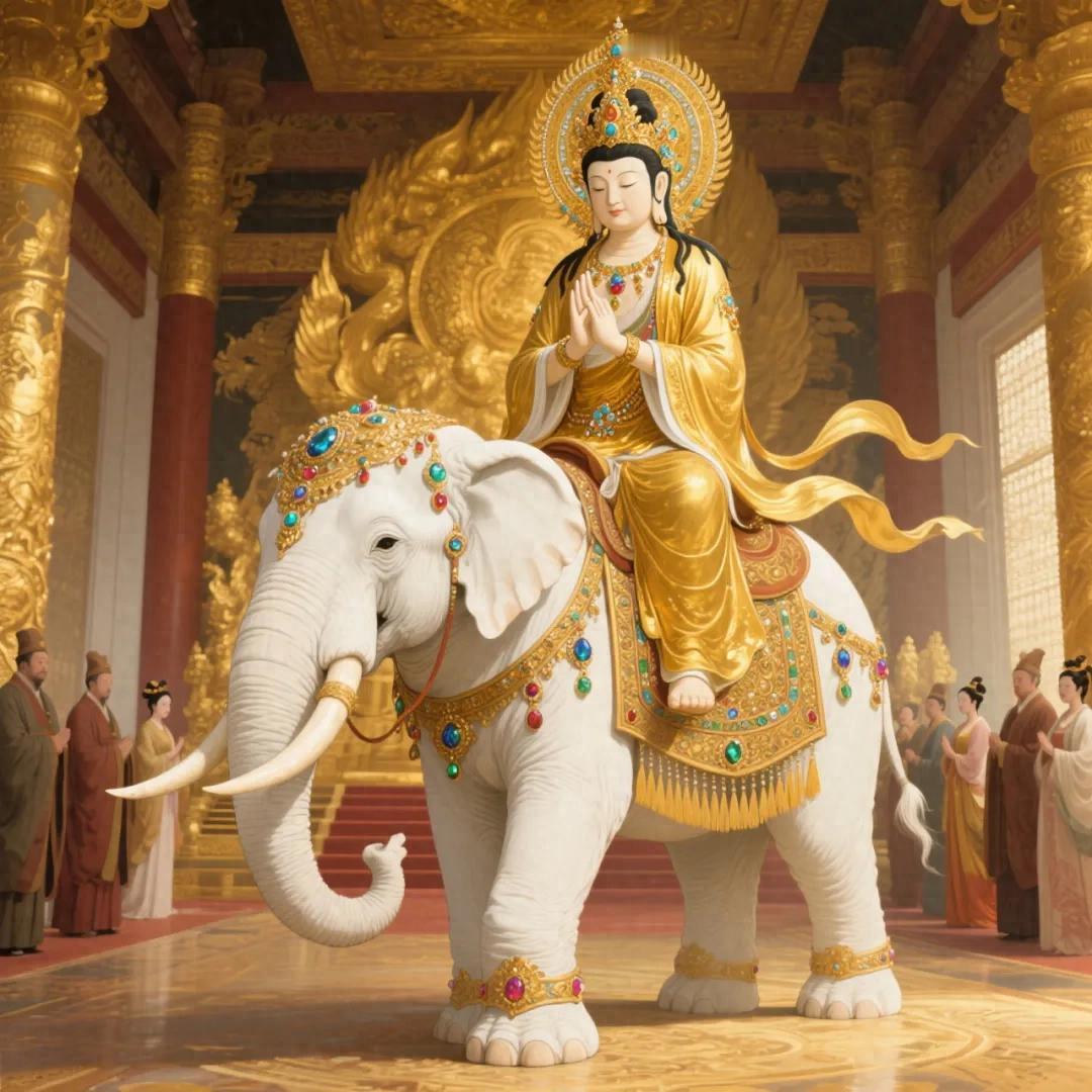 普贤菩萨，见者好运，诸事顺利，平安喜乐🙌​​​