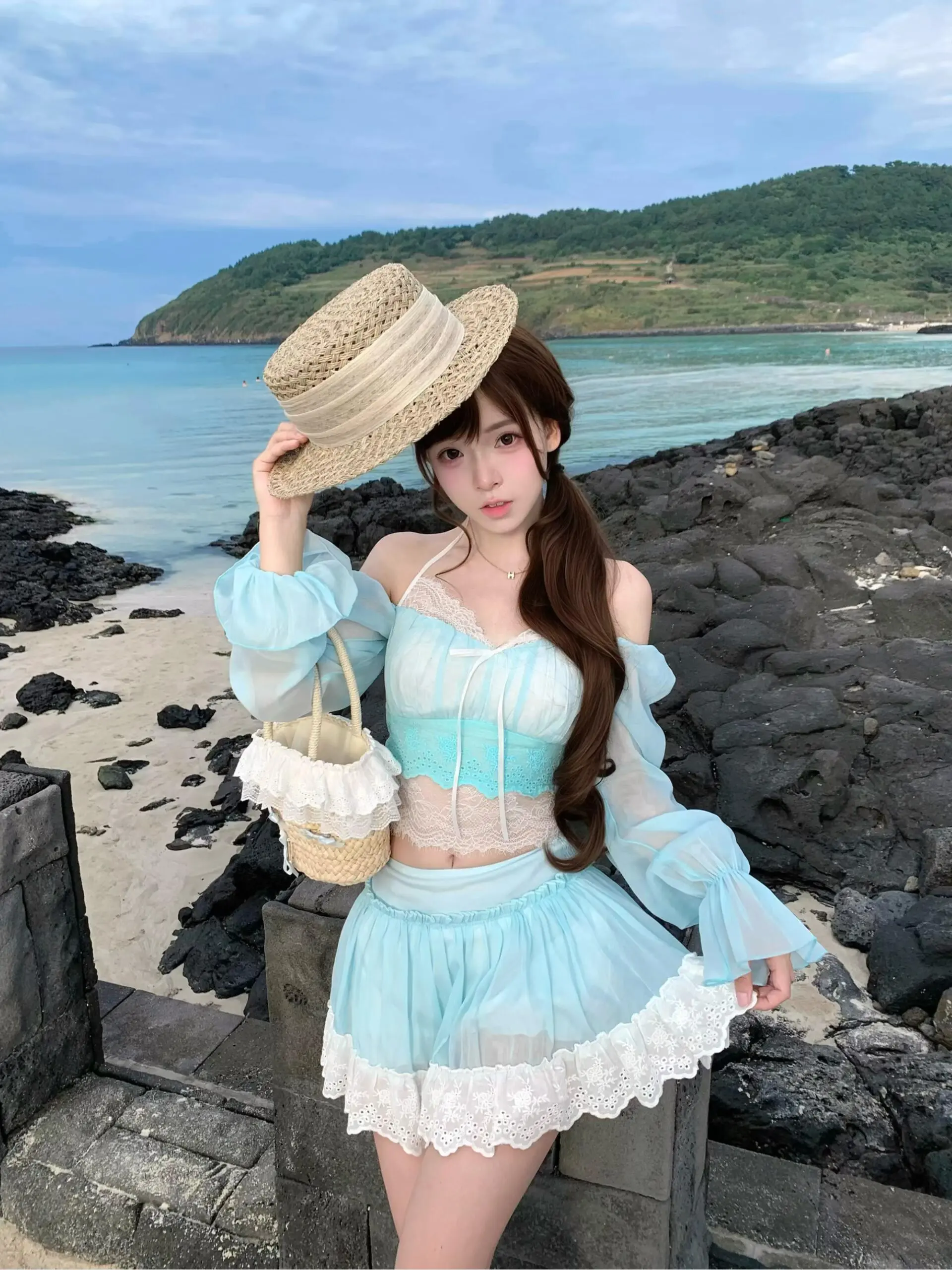 海边穿搭 甜妹