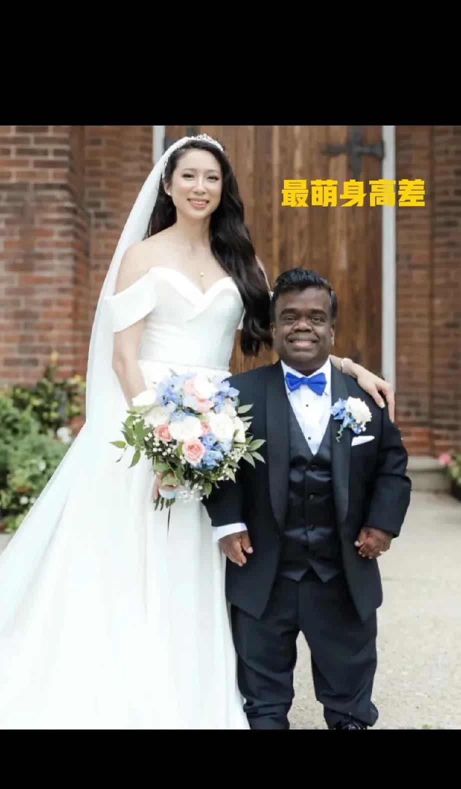这不是AI,加拿大1.63米女企业家嫁给了1.22米的黑人男子这位女子名