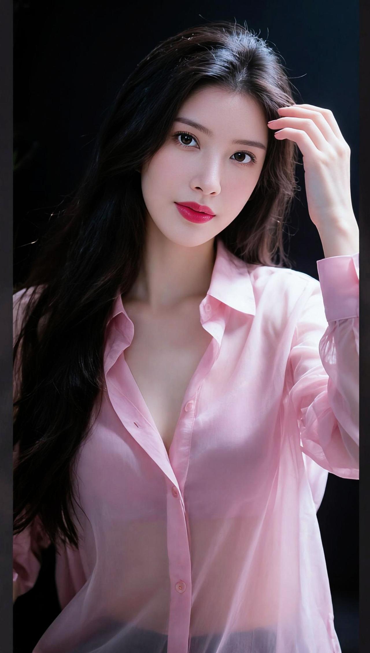 求满几时满，知止方为止。AI粉调氛围感写真随变ai随便玩衬衫控纯欲天花板