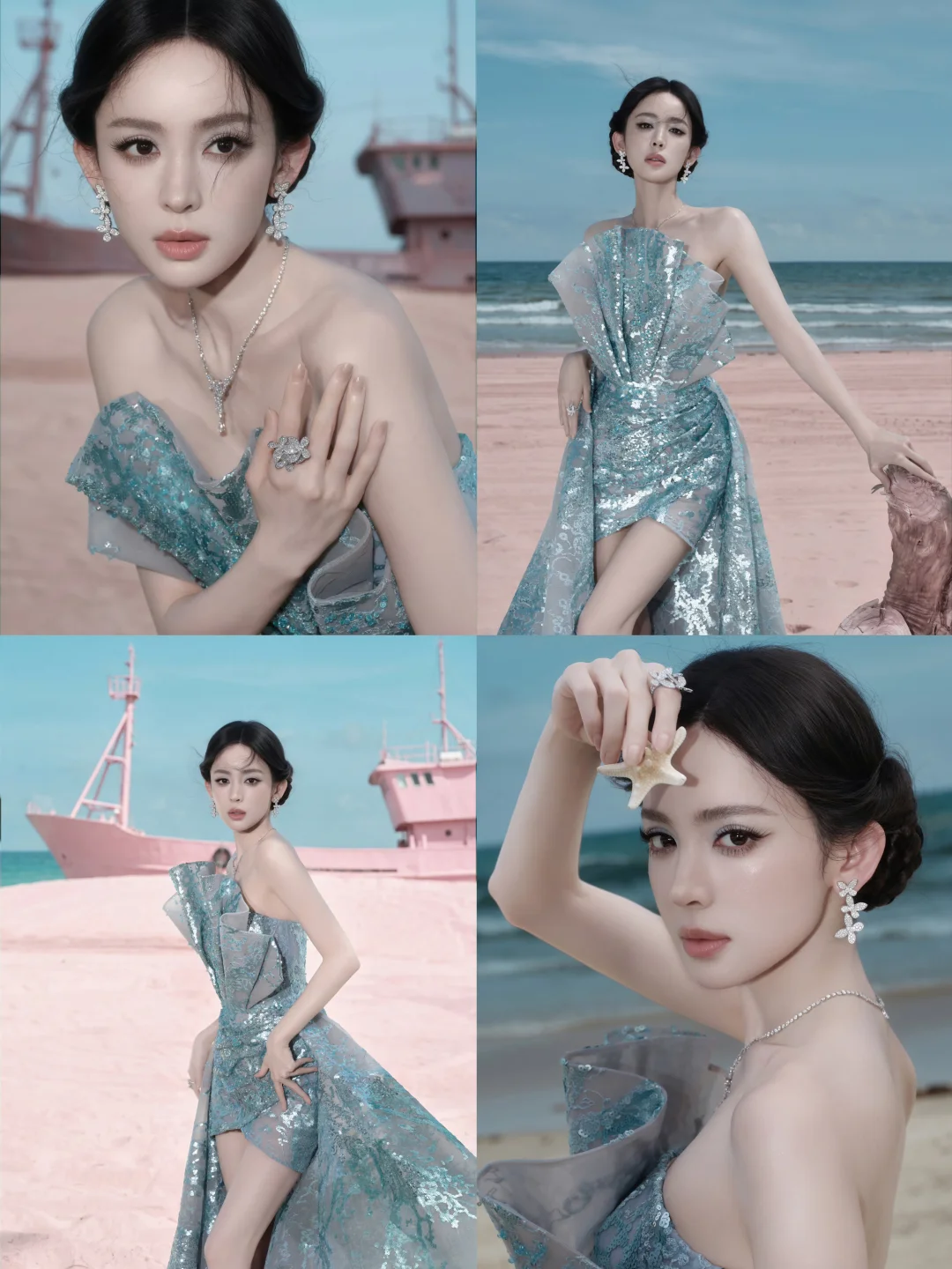 深海蓝屿🌊｜娜扎氛围感红毯封神