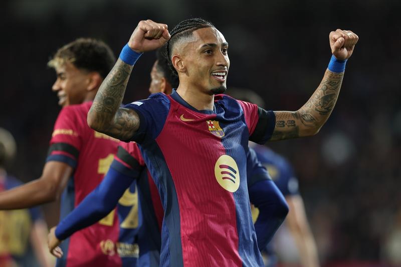 巴萨球星拉菲尼亚缺阵5周，三战马竞天塌了！巴萨进入了赛季最关键的阶段，拉菲尼亚带