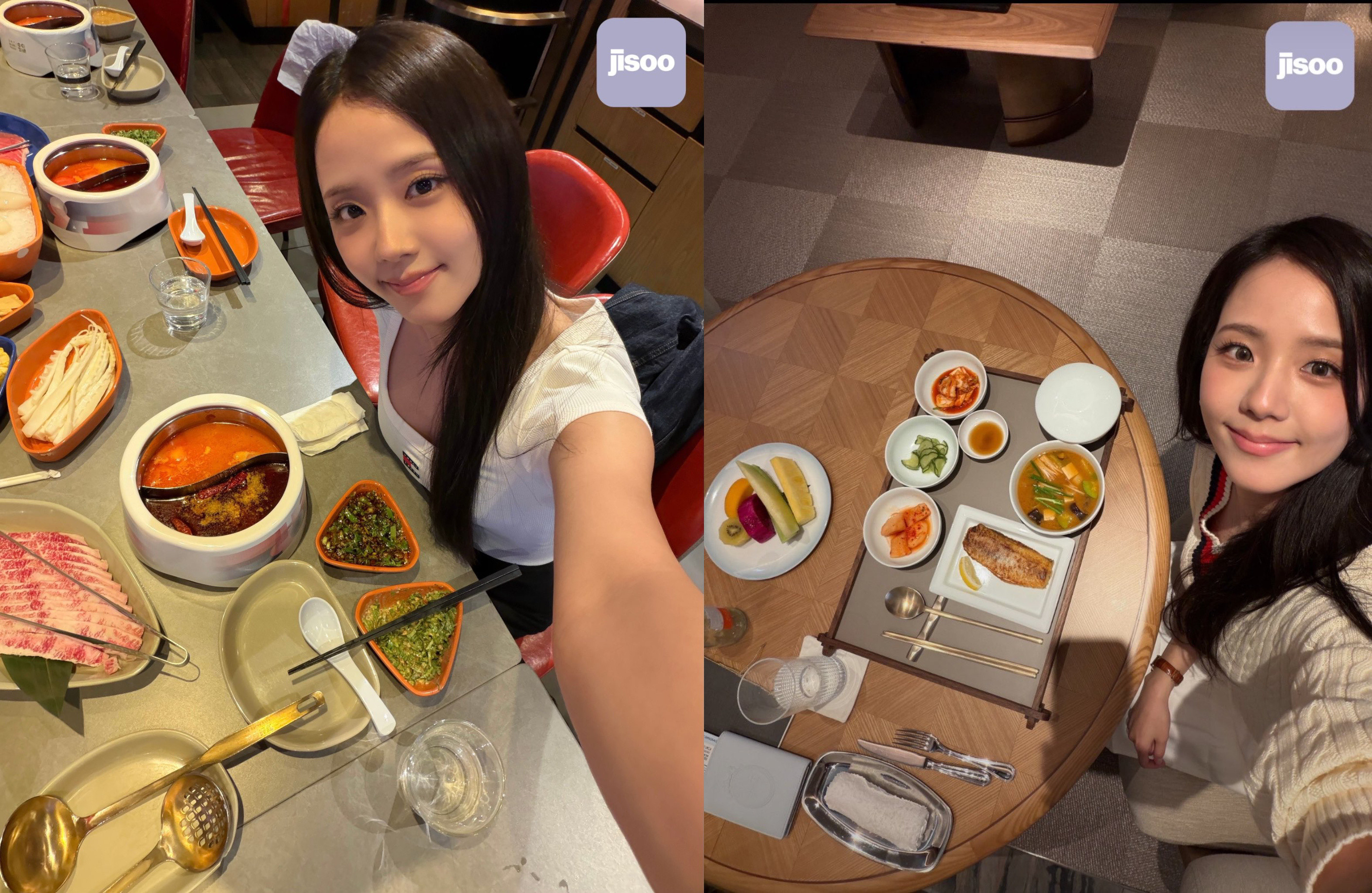 我将学习JISOO的美食自拍方式🤳​​​