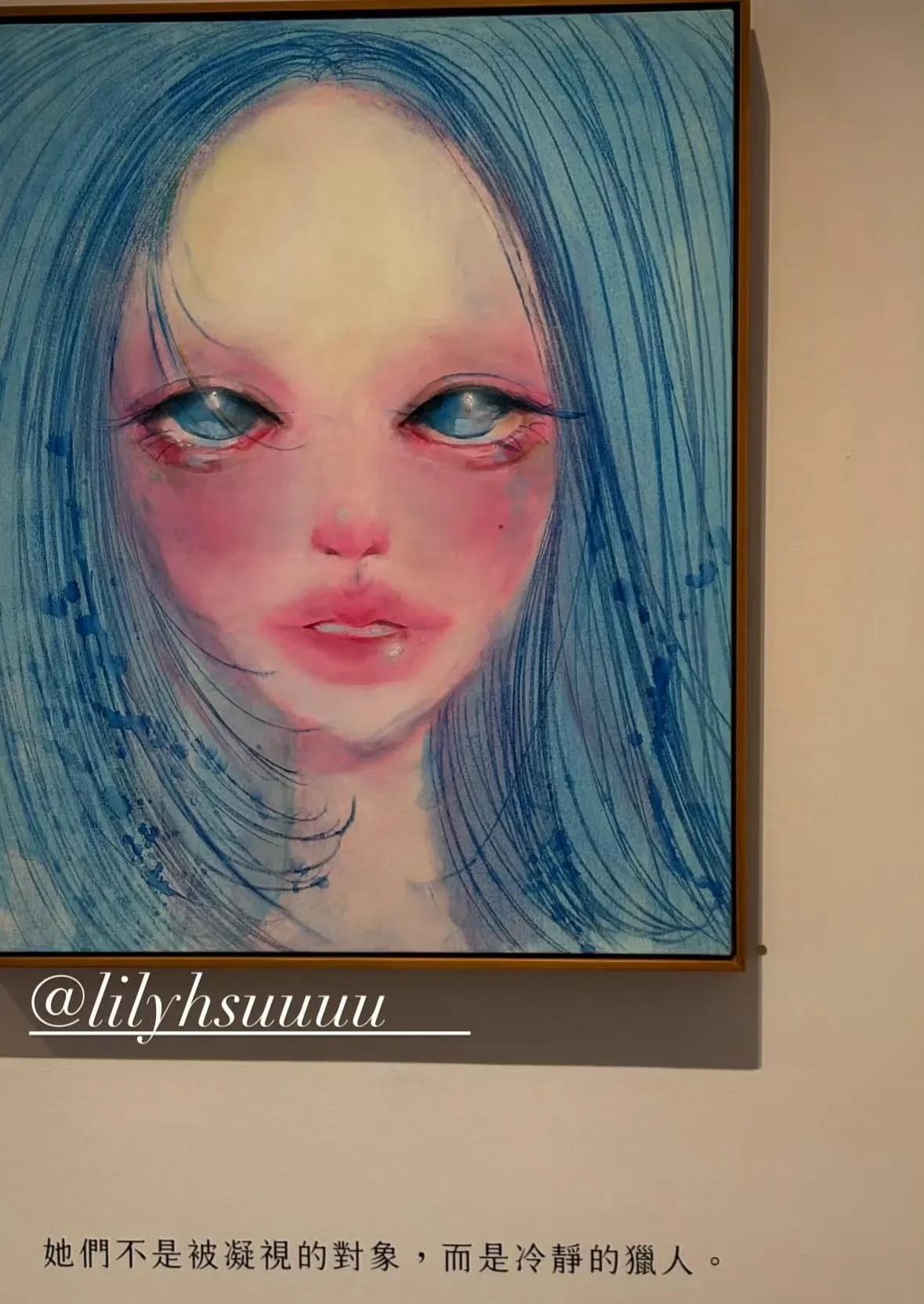 小s二女儿Lily的画，lily的画作好像比较偏漫画果然很少女心哇，这幅画的