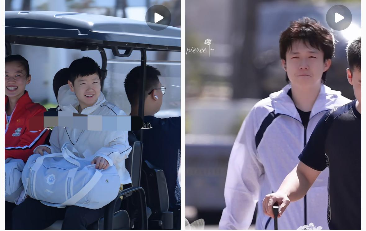 6月25日美国大满贯—国乒队员第一天上训，孙颖莎笑容灿烂，王楚钦精神抖擞！国乒