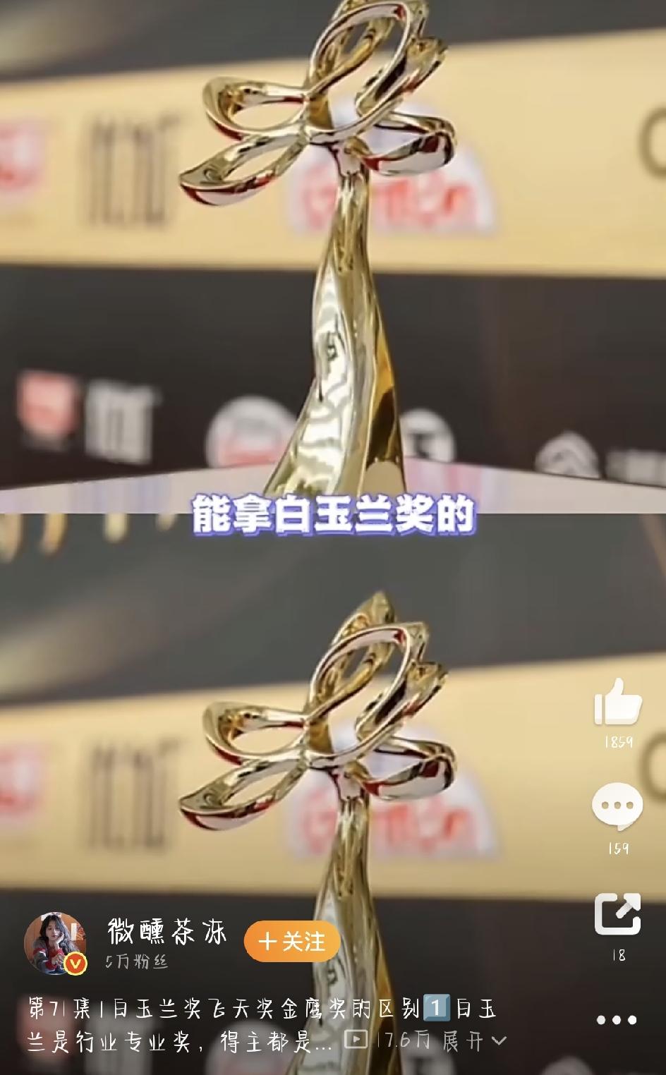 金鹰奖怎么越来越冷清？三大奖的区别，这回一次说透国内电视剧圈儿里，白玉兰、飞天