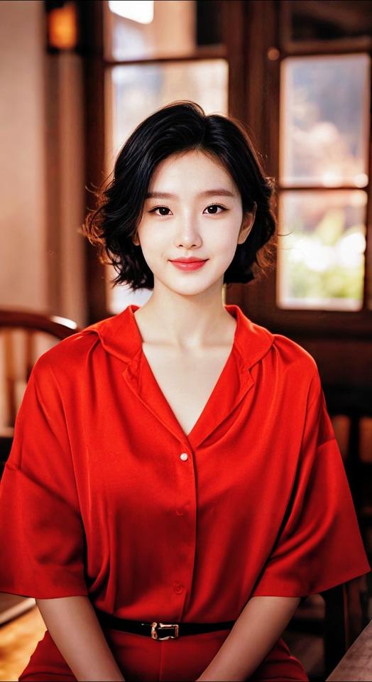 AI扩图AI红韵佳人