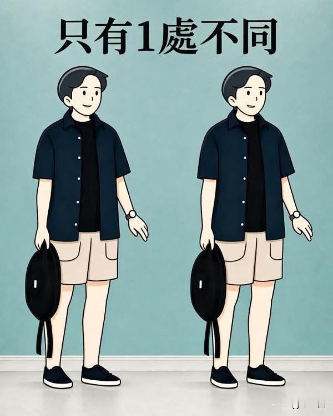 1%的人看不出来，只有一处不同两张图看着几乎一模一样，就只有一处细节不一样。