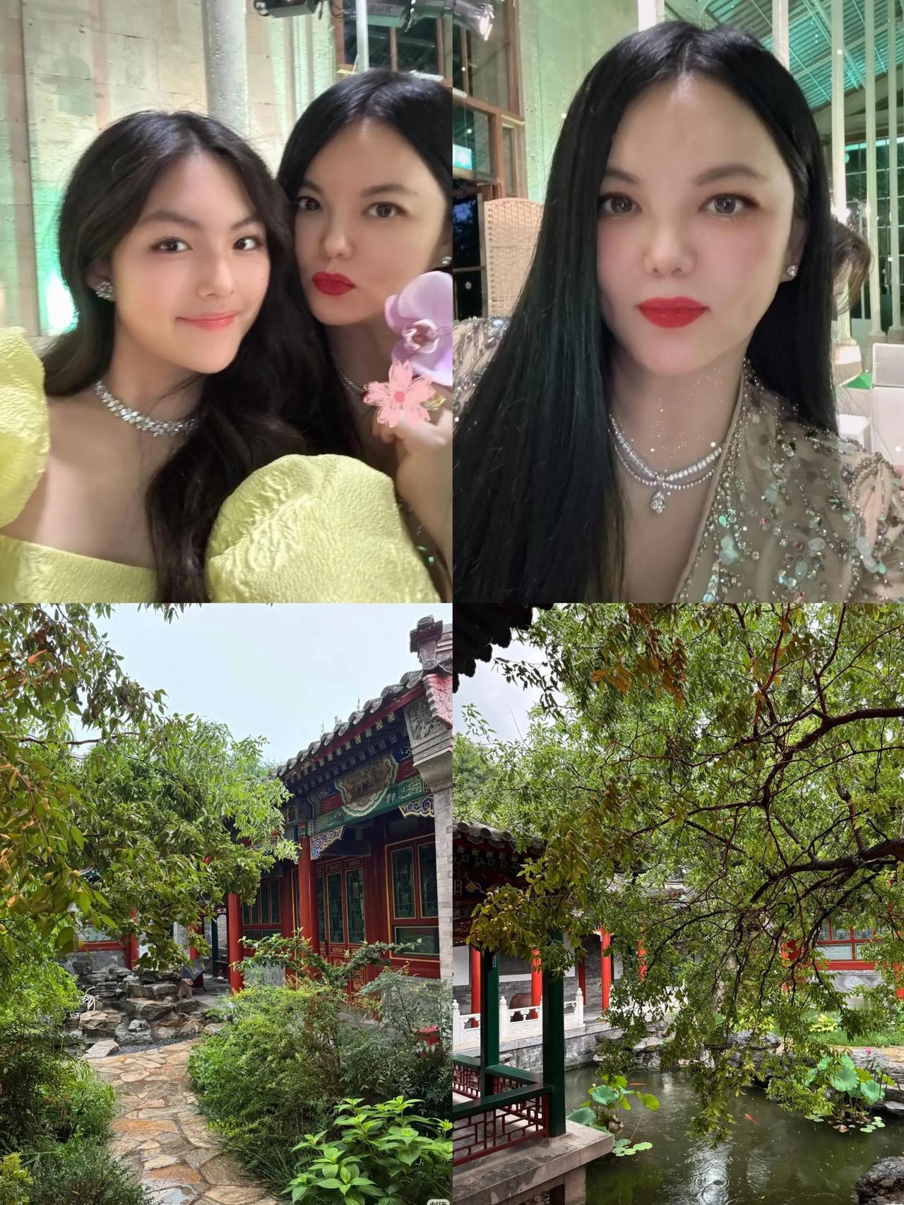 李湘终于还是忍不住秀北京的豪宅！有水有鱼有亭子，真的是叹为观止！我滴天