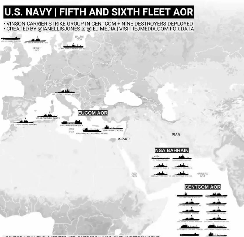 正在保护以色列的美国海军：“托马斯・赫德纳”号驱逐舰（DDG116）驶向