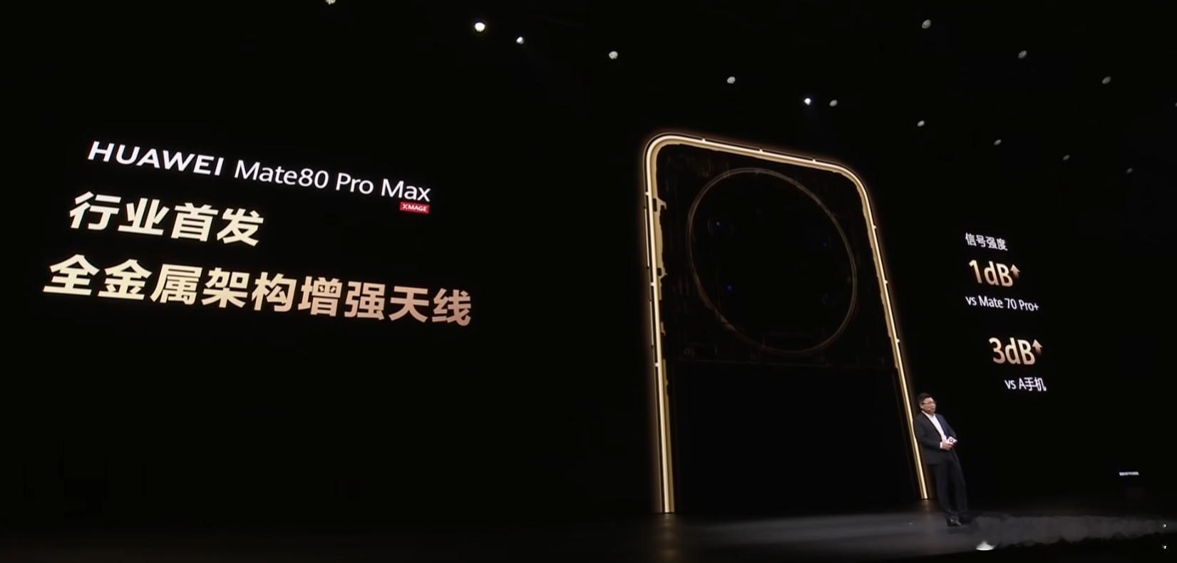 余承东：华为Mate80ProMax信号比苹果手机强一倍以上。不讲武德了。