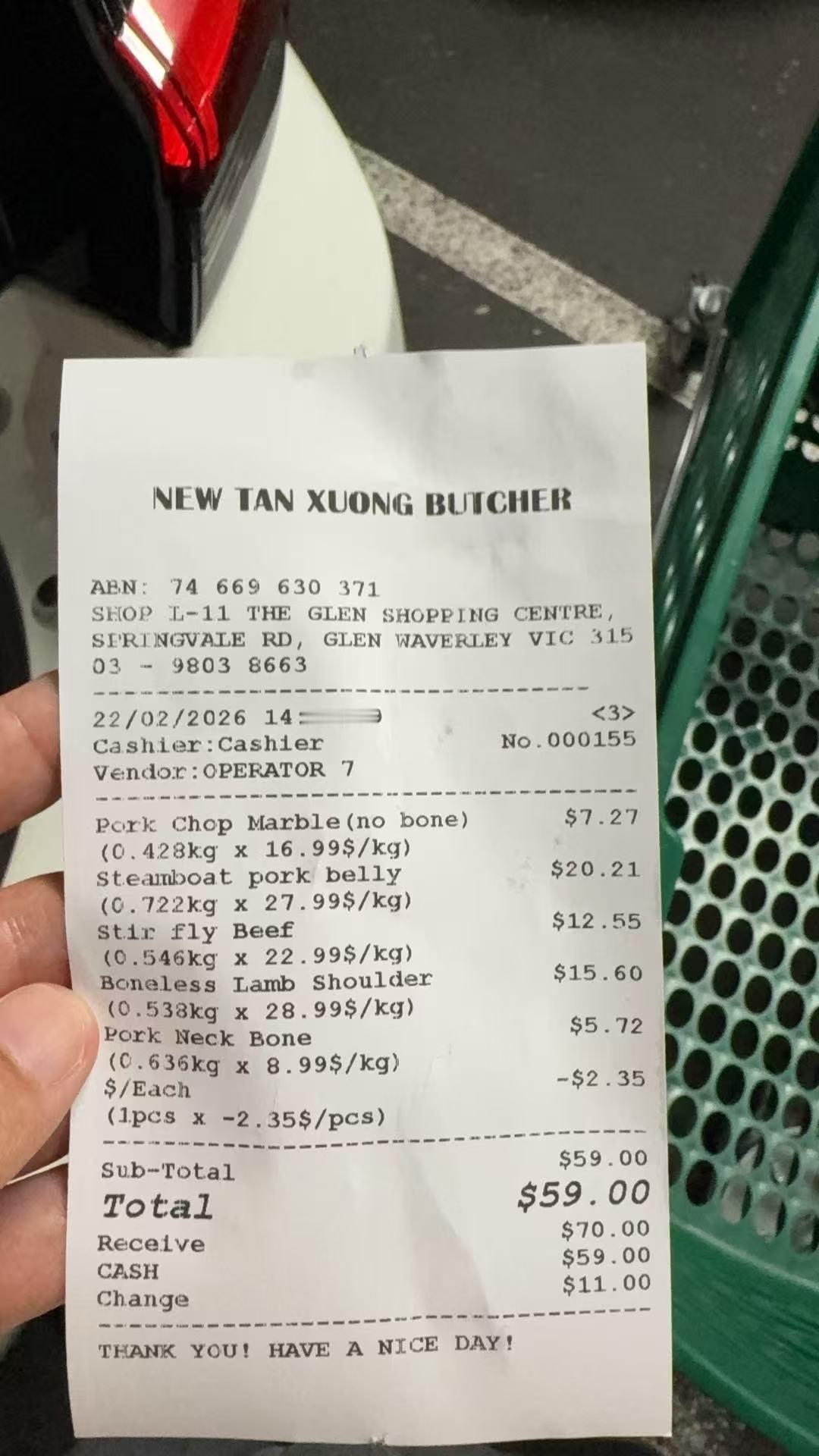 这是澳洲墨尔本朋友今天去超市肉店NEWTANXUONGBUTCHER购