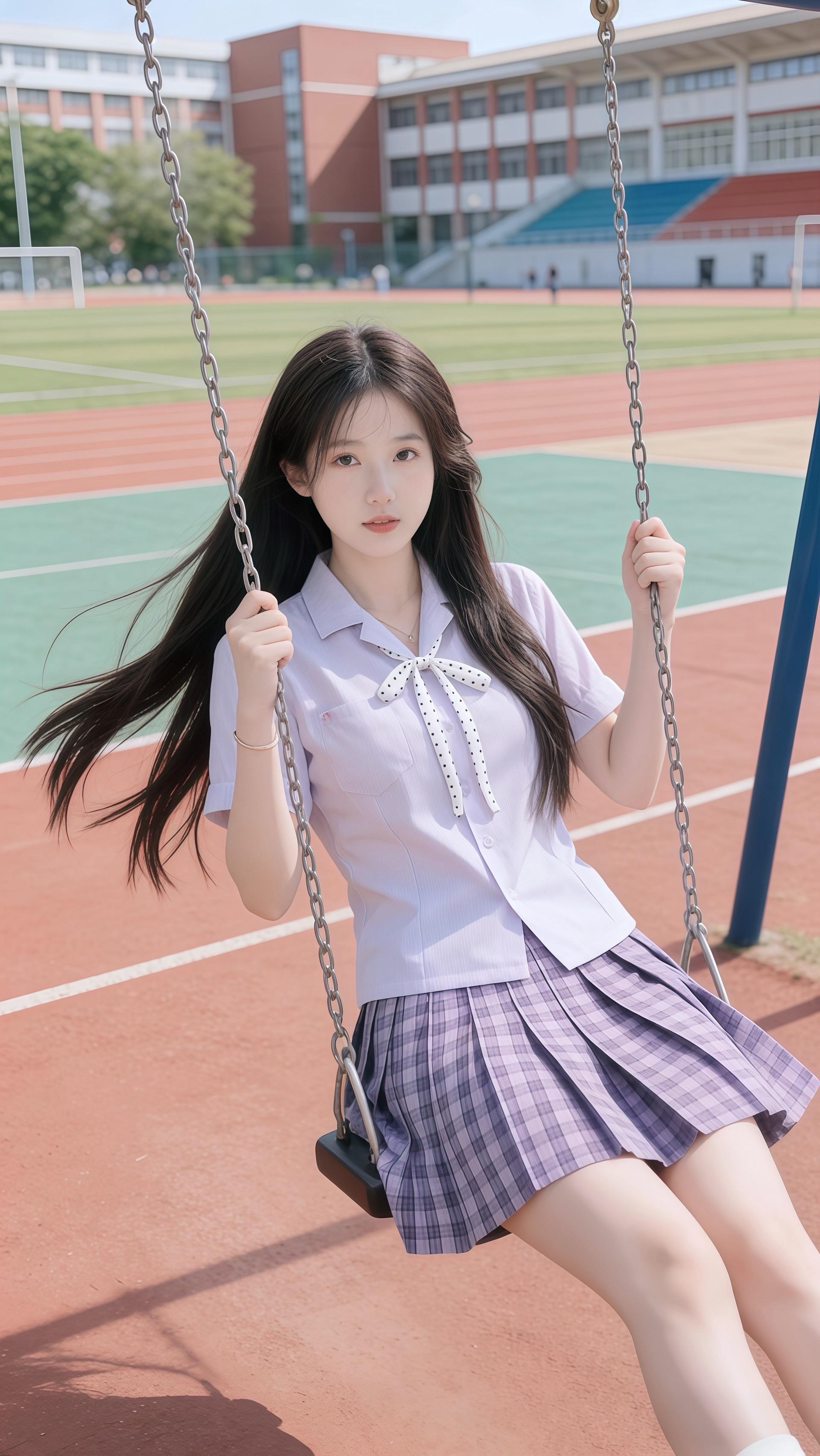 🎀     那天在操场上，你看我的眼神都变直了~~