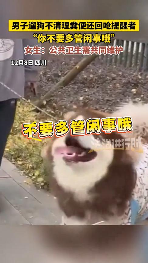 太缺德了！12月8日，四川，一女子外出时，碰到一名遛狗的男子，可男子放任大狗在路