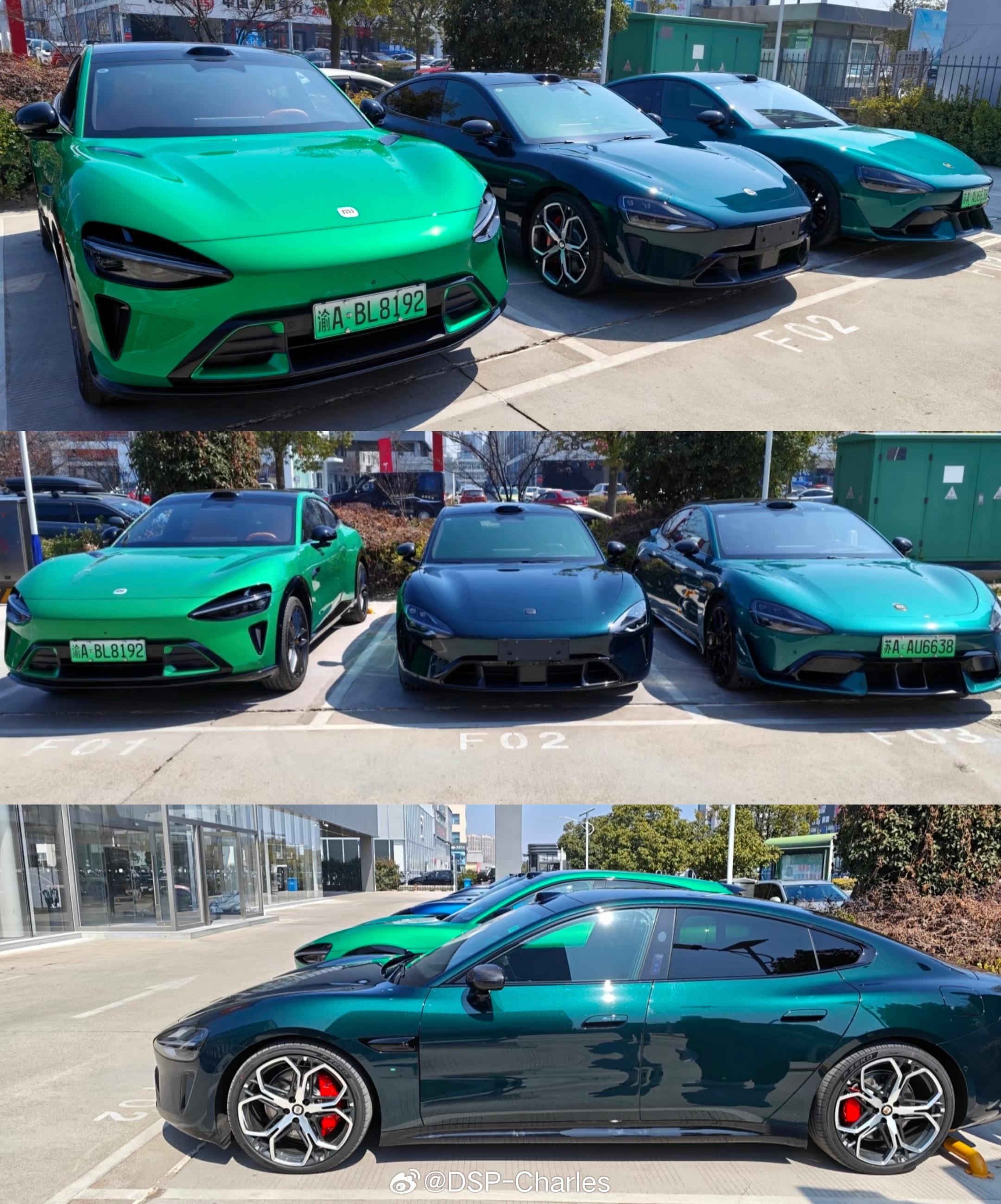 新SU7的靛石绿和SU7U的鹦鹉绿是不同的感觉太惊艳了