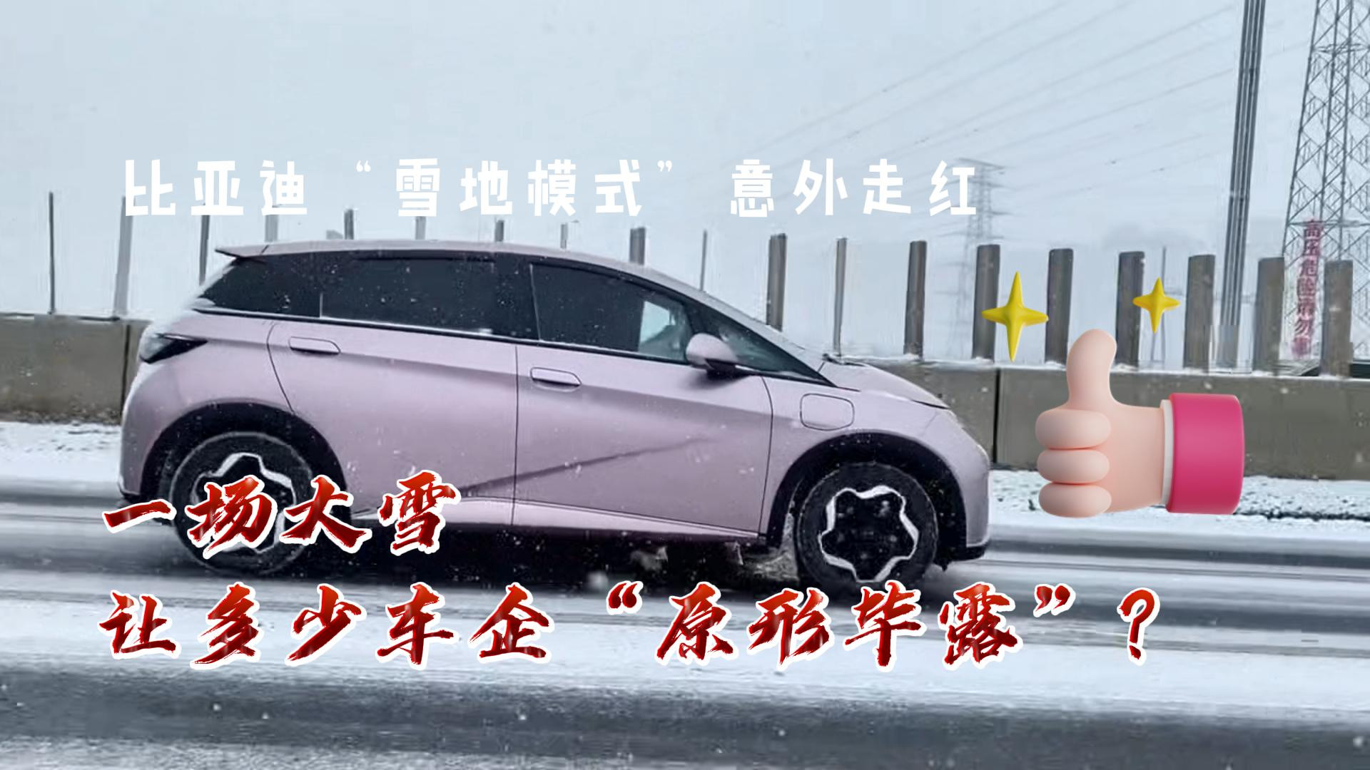 比亚迪雪地模式引爆热议：大雪中车企表现大起底！