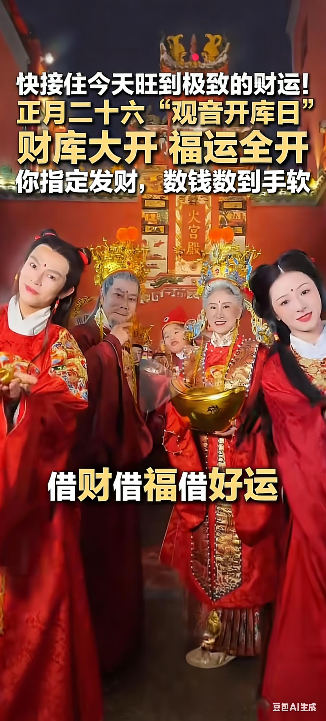 接福‼️正月二十六观音开库，旺到极致的财运来了！今天农历正月二十六，观音开