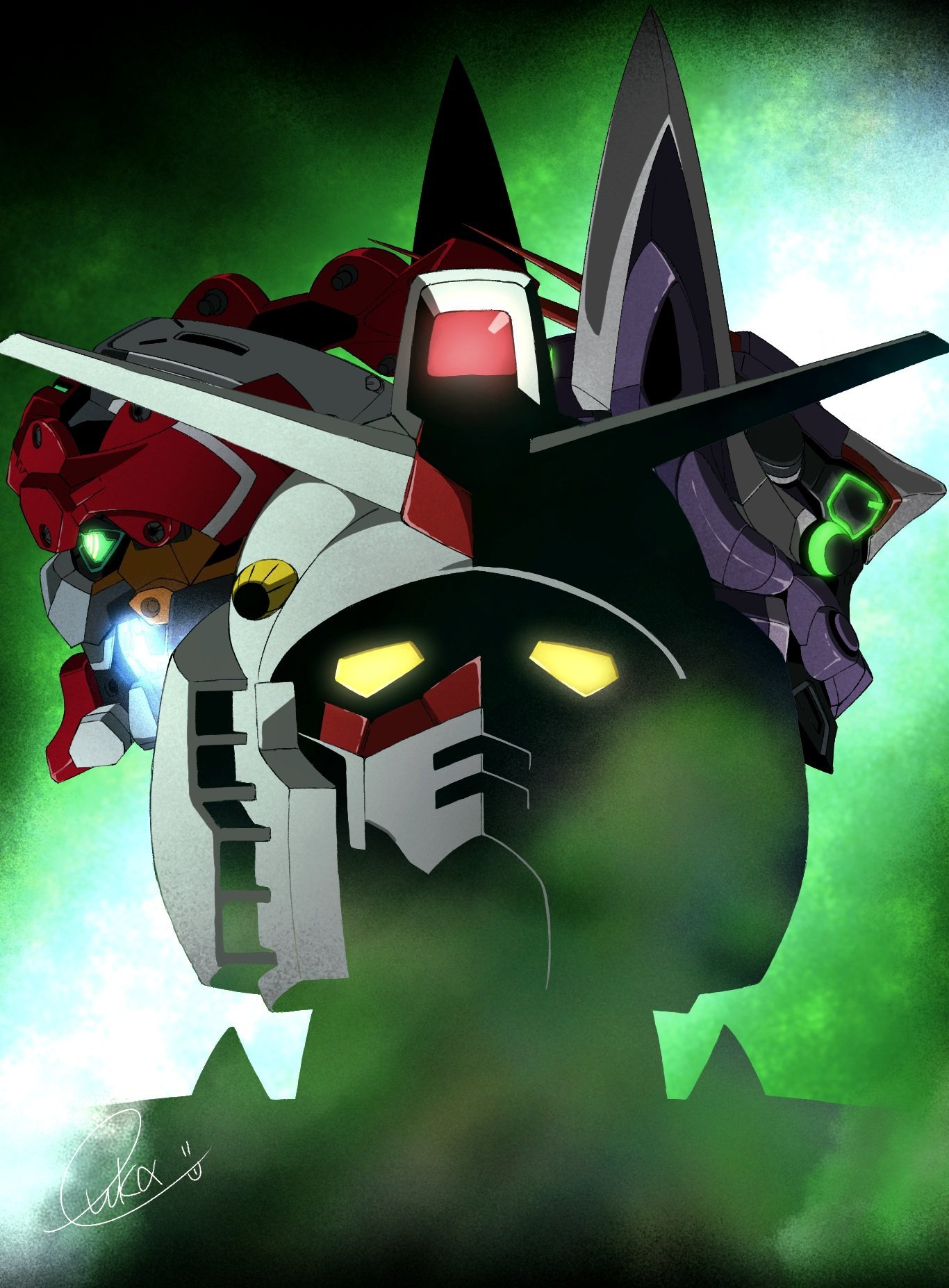 『机动战士GUNDAMGQuuuuuuX』最终话完结贺图PART2高达跨时之战