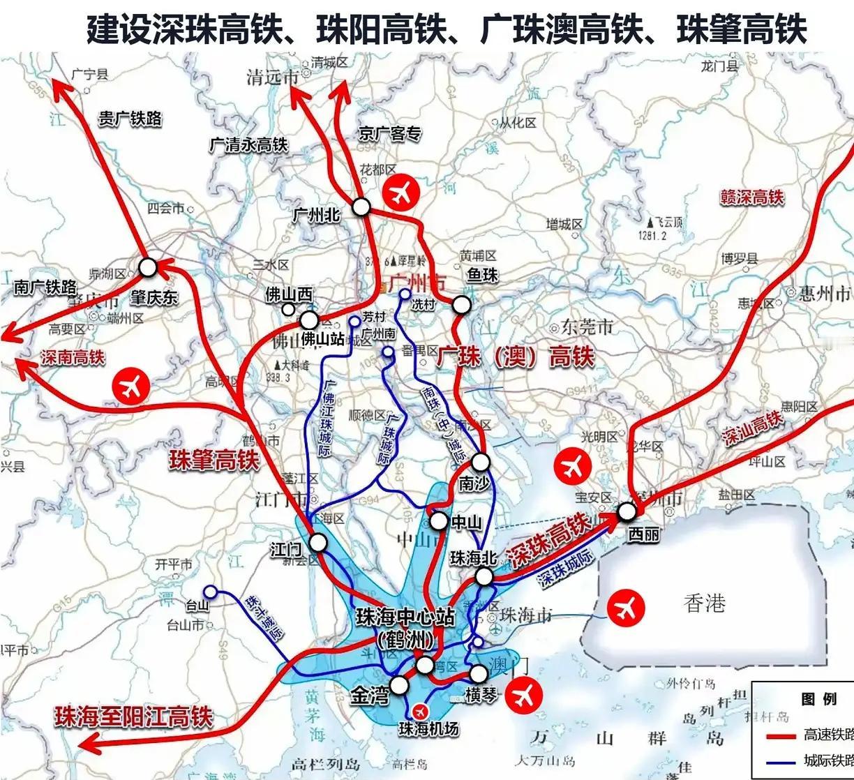 从铁路末梢到珠西核心，珠海未来将成为珠江口西岸铁路枢纽!1.鹤洲站成珠西“心