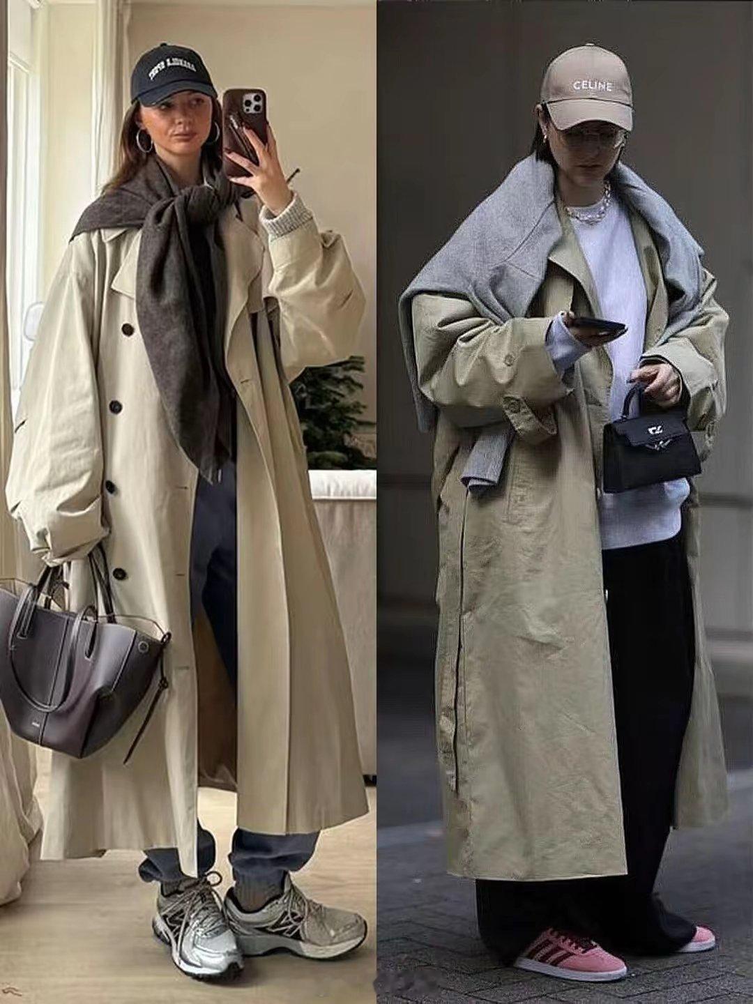 风衣和秋冬的适配度也太绝了，慵懒时髦还显风衣＋秋冬|适配度满分