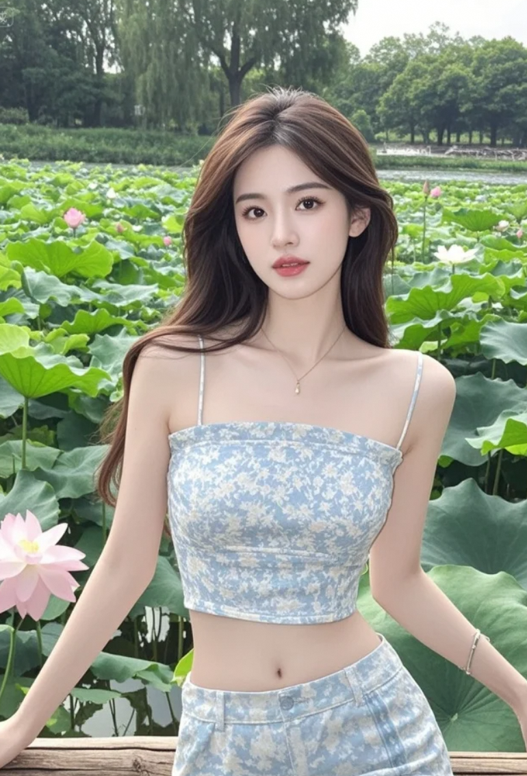 荷塘月色，如诗如画，伊人如仙，只应天上有