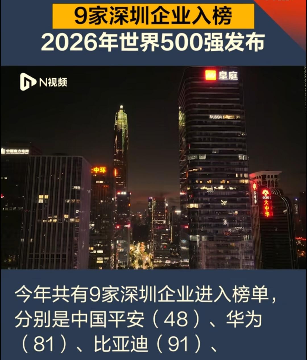 我终于看懂广州与深圳的不同之处。从最新世界500强企业榜单看深圳实力再次刷新大家