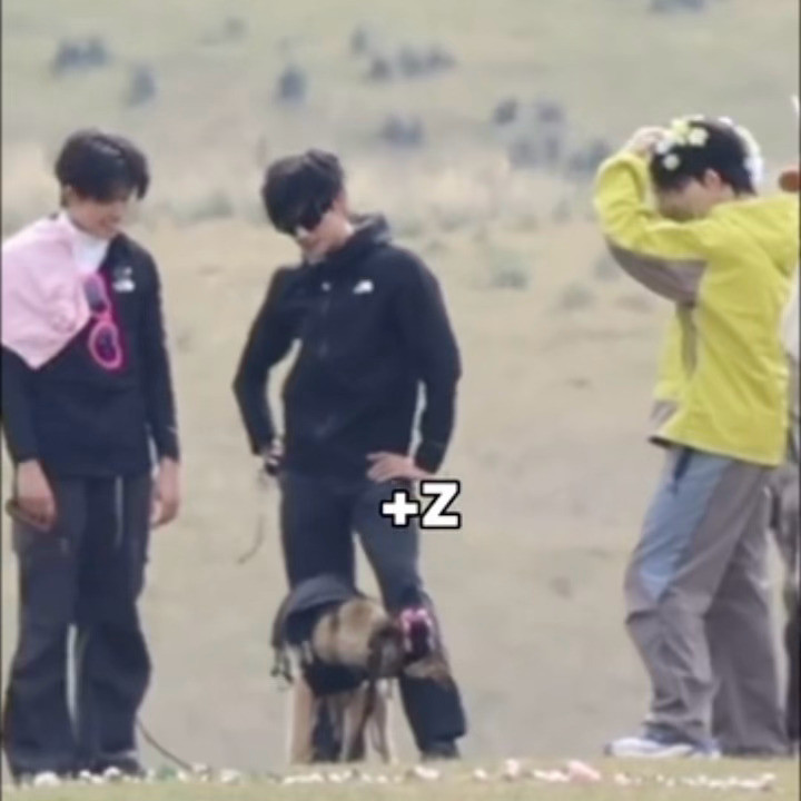 这个🐶不愿意走路，妈咪安抚完之后抱了一段，累得不行，掐腰站着的样子也太娇俏了吧