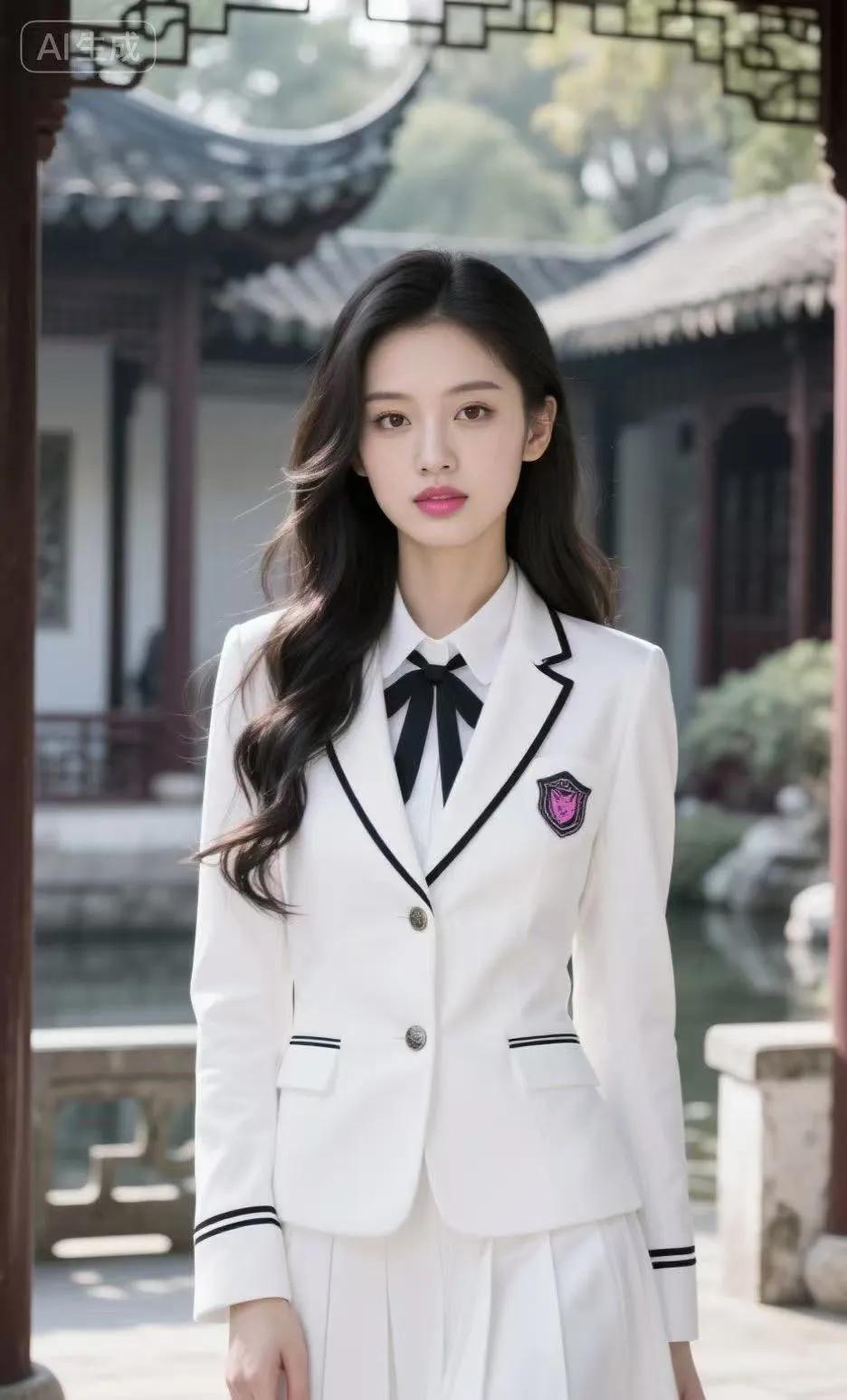 分享美女穿搭服饰学生装美极了