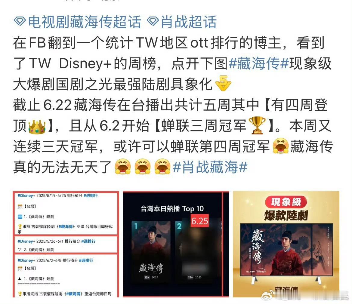 不会是权威认证的最强陆剧！《藏海传》都完结那么久了，还占据着TWDisney