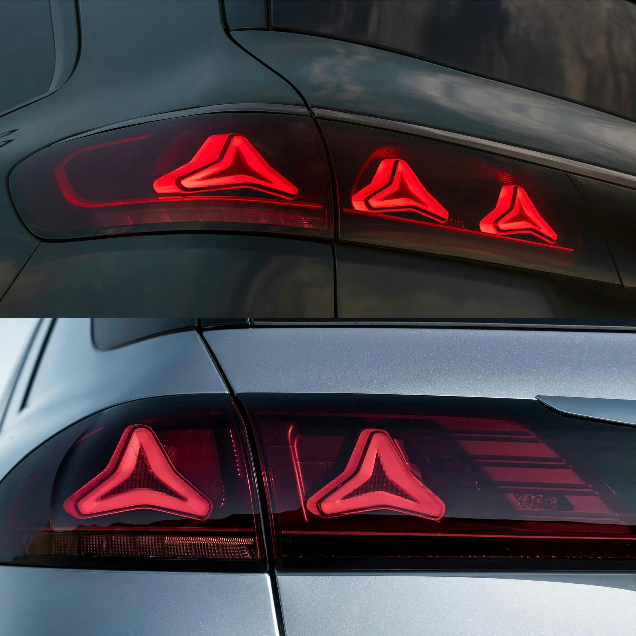 新款奔驰GLS和GLE的尾灯长这样，全员logo灯三叉星越多，等级越高