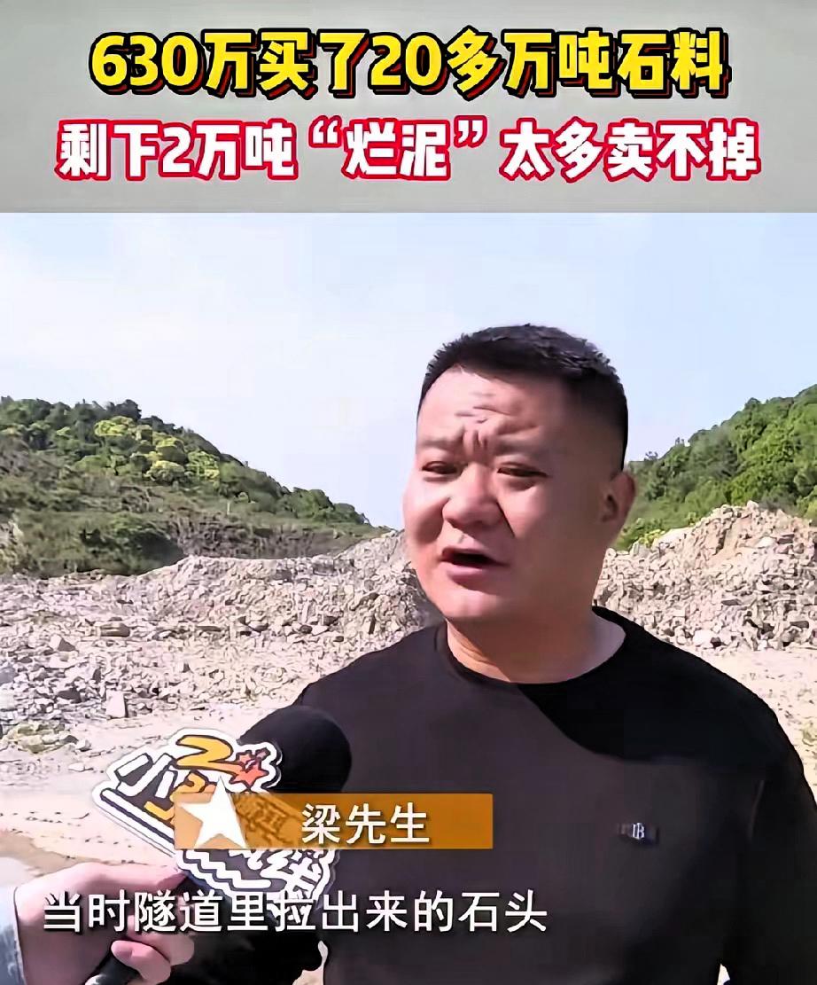 万万没想到！浙江宁波，男子花630万从镇政府手里拍下20多万吨洞渣，本想转手赚大