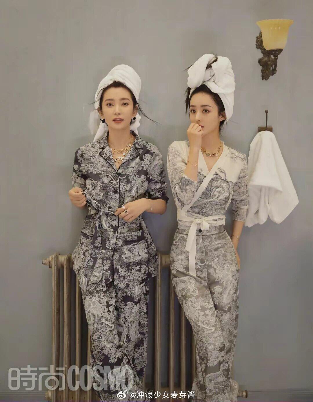 赵丽颖与李冰冰同框，丝毫不输大花气质。​​​