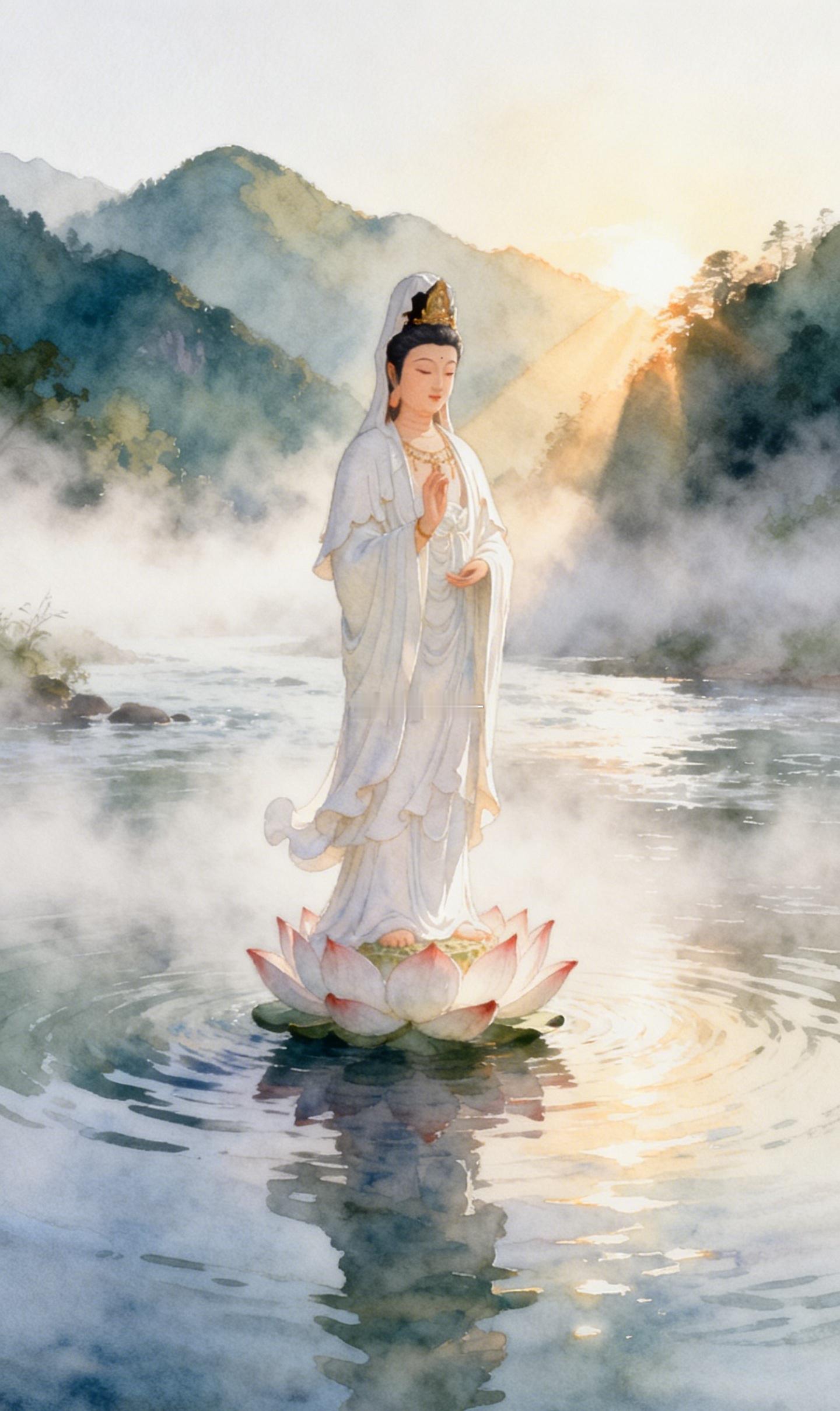 观世音菩萨常说千处祈求千处应。我们普通人也不求大富大贵，只盼着大慈大悲的菩萨护着