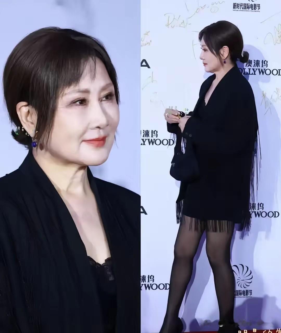 中老年女人三大灾难：黑丝、超短裙和丝巾。同时占了两样也是不得了。