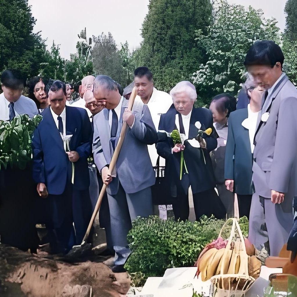 1994年，吴石将军、夫人王碧奎骨灰安葬仪式，何遂之子何康铲下了第一锹土，一张罕