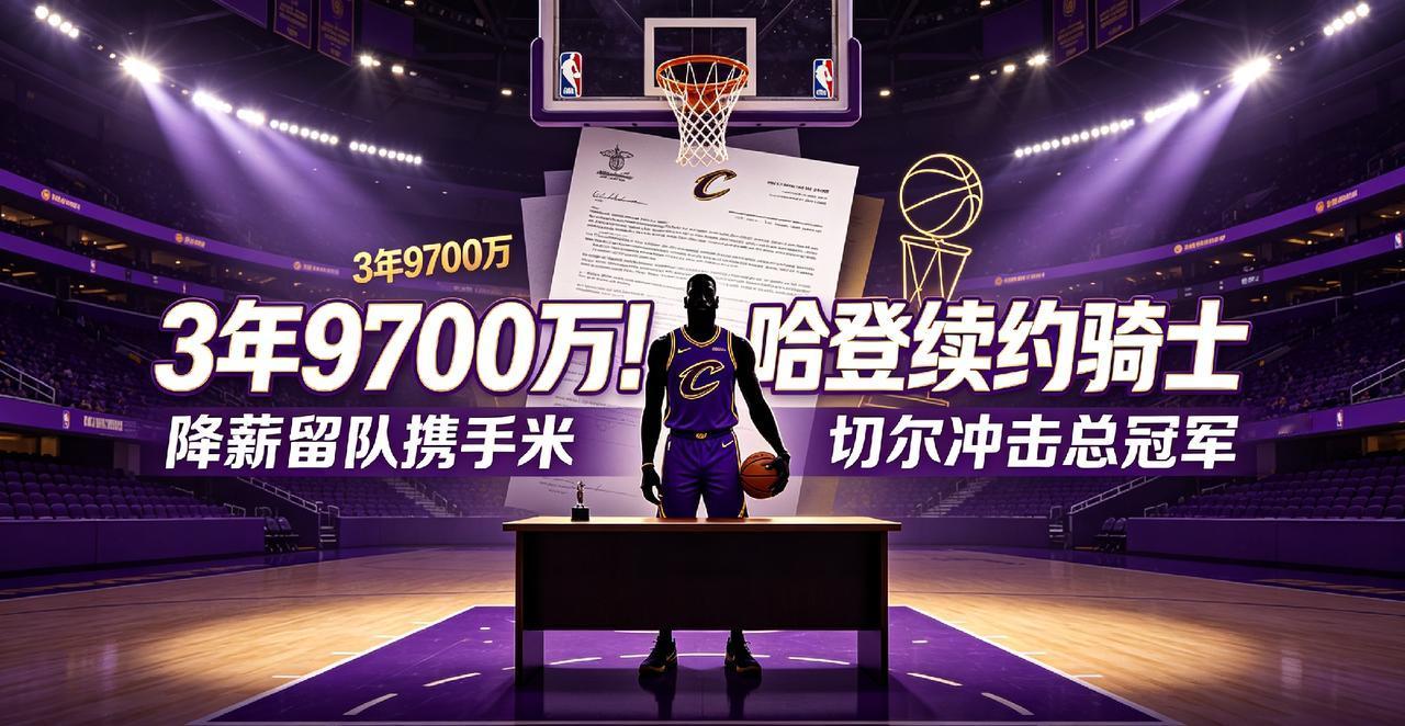 重磅！3年9700万！哈登降薪留守骑士，冲冠窗口正式打开重磅消息落地，哈登
