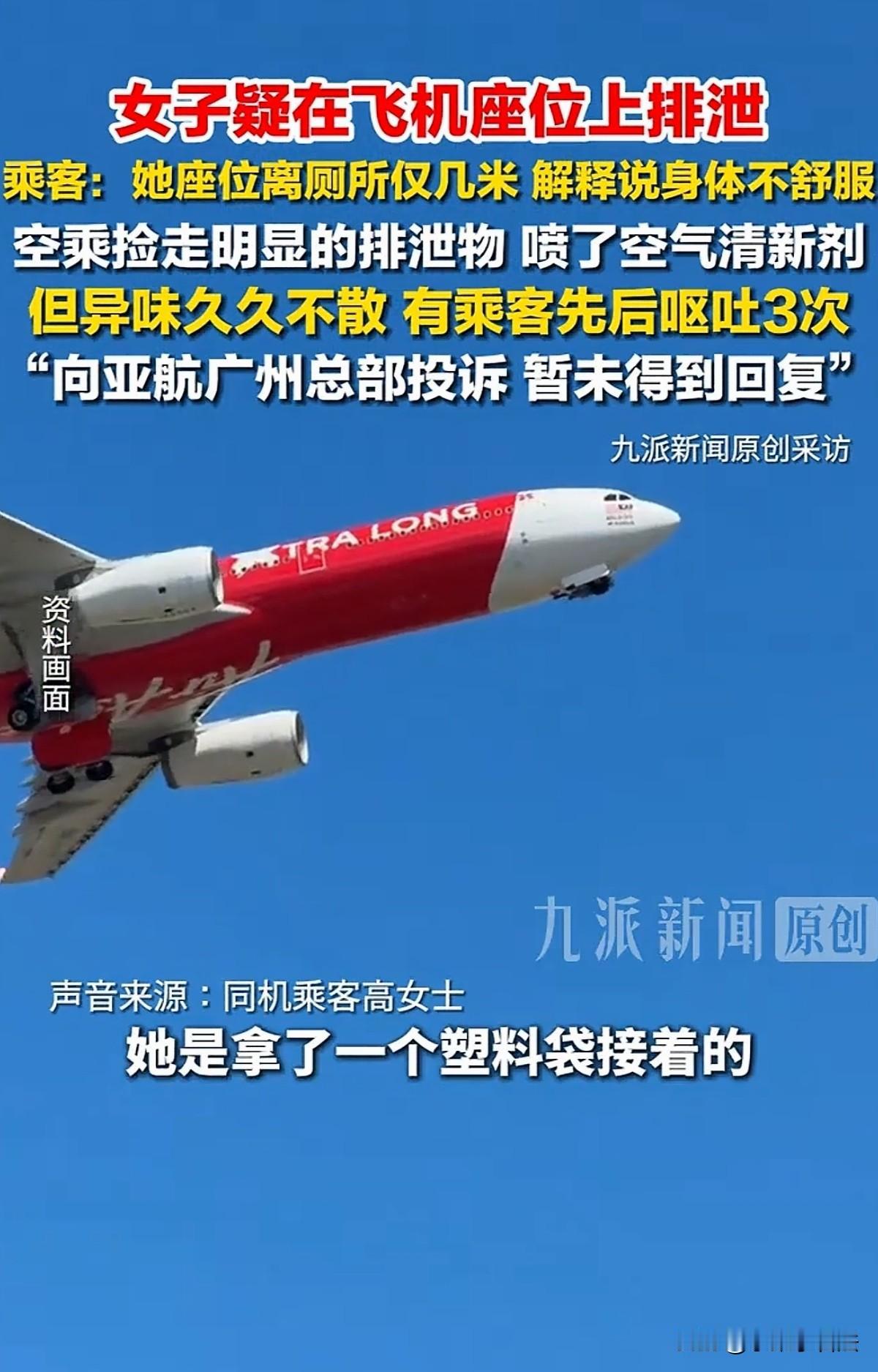 丢人丢到天上去了！女子去马来西亚旅游返航心情非常好，谁知，身边一大妈竟在座位就地