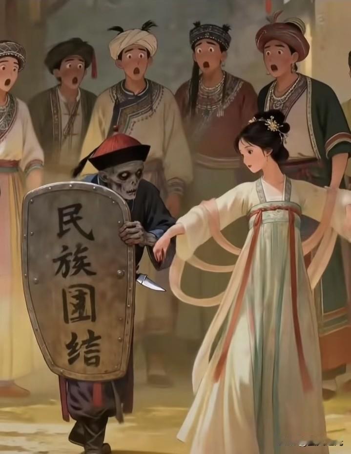 “民族团结”本该是护着各民族、守着文化根脉的硬盾牌，怎么就成了某些人藏污纳垢的遮