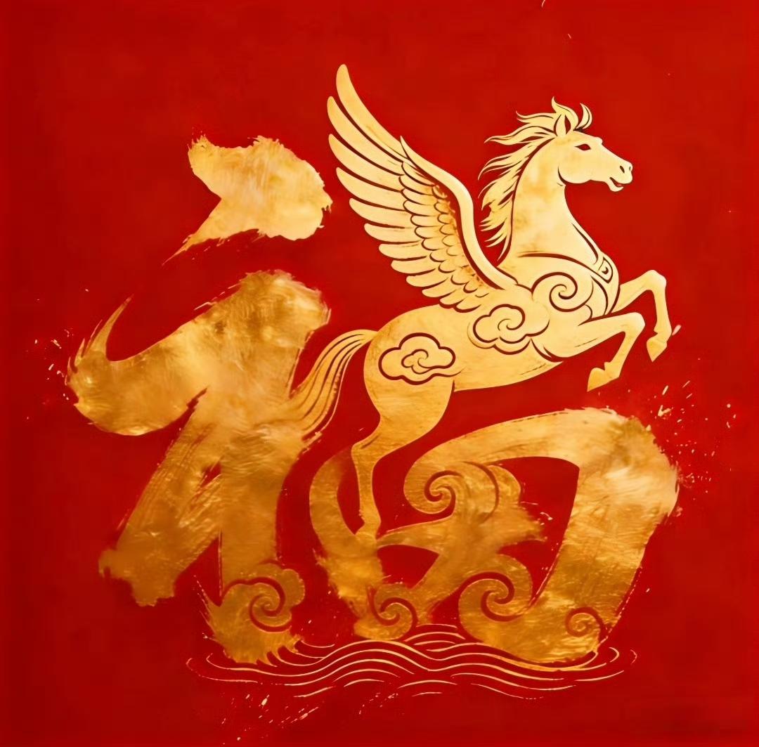 “人日安康，福满日常…”​​​传统文化书法绘画