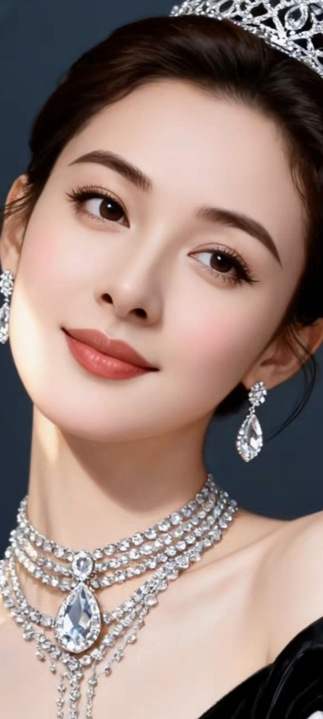优雅女王范，闪耀的珠宝和精致的妆容，尽显高贵气质！💎👑✨