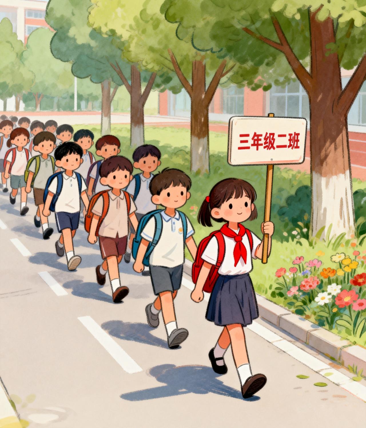 举得够够的。规模较大的学校，防止学生放学秩序混乱，容易发生安全问题，要安排学