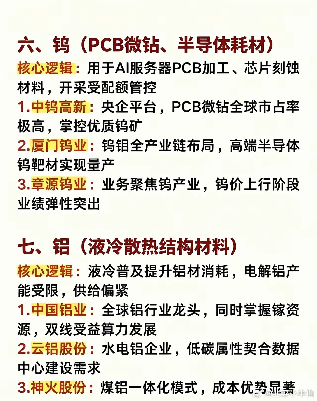 AI算力上游核心！十种关键金属赛道梳理AI算力持续扩张，不止芯片、服务器存在机会