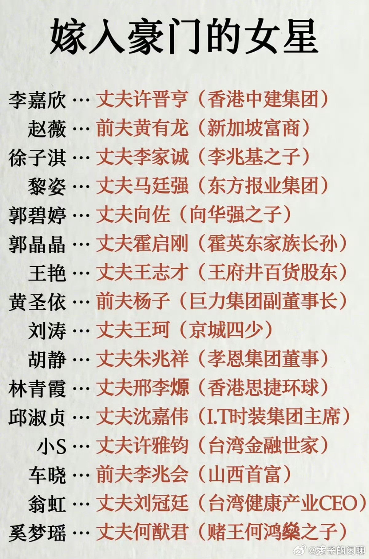曝女星嫁伪豪门曾合体秀恩爱为男方造势嫁豪门的女星难道是他吗？我心中还有个人选。