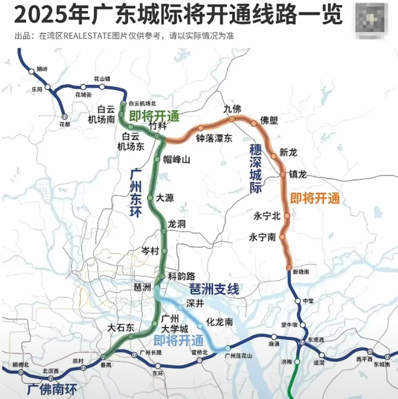 我滴乖乖！广佛环线终于要开通了从广州南站到白云机场站最快只要20分钟，换乘超方