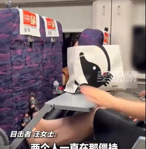 高铁上，后座的黄毛阿姨，疯狂踢踹椅背，拼命摇晃前排的座椅。然而，前排的阿姨稳如泰