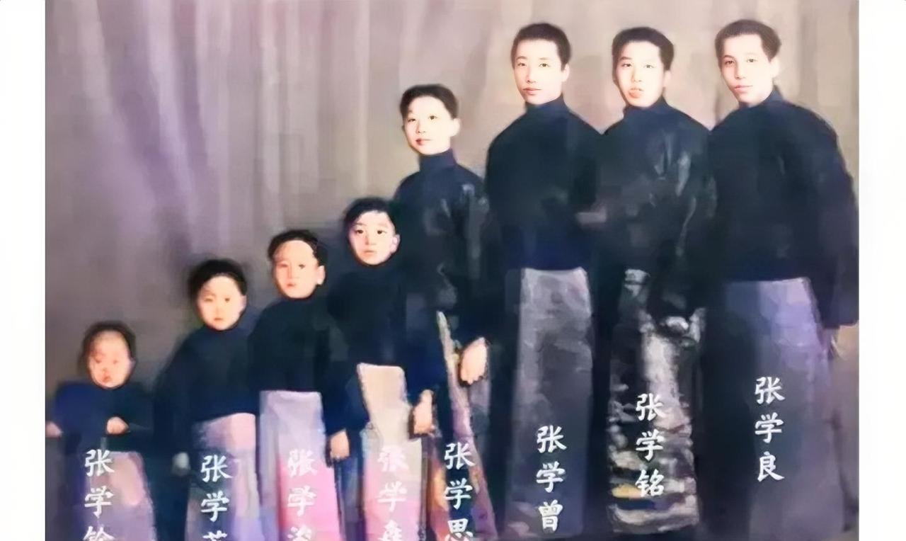 上世纪20年代，沈阳，张学良与弟弟们的合影老照片