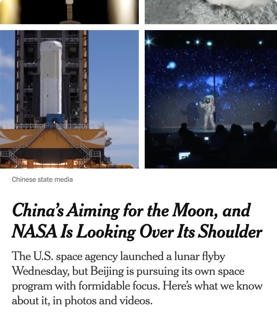 美媒：中美正展开新一轮月球竞赛，美国目标2028年重返月球，中国计划2030年实