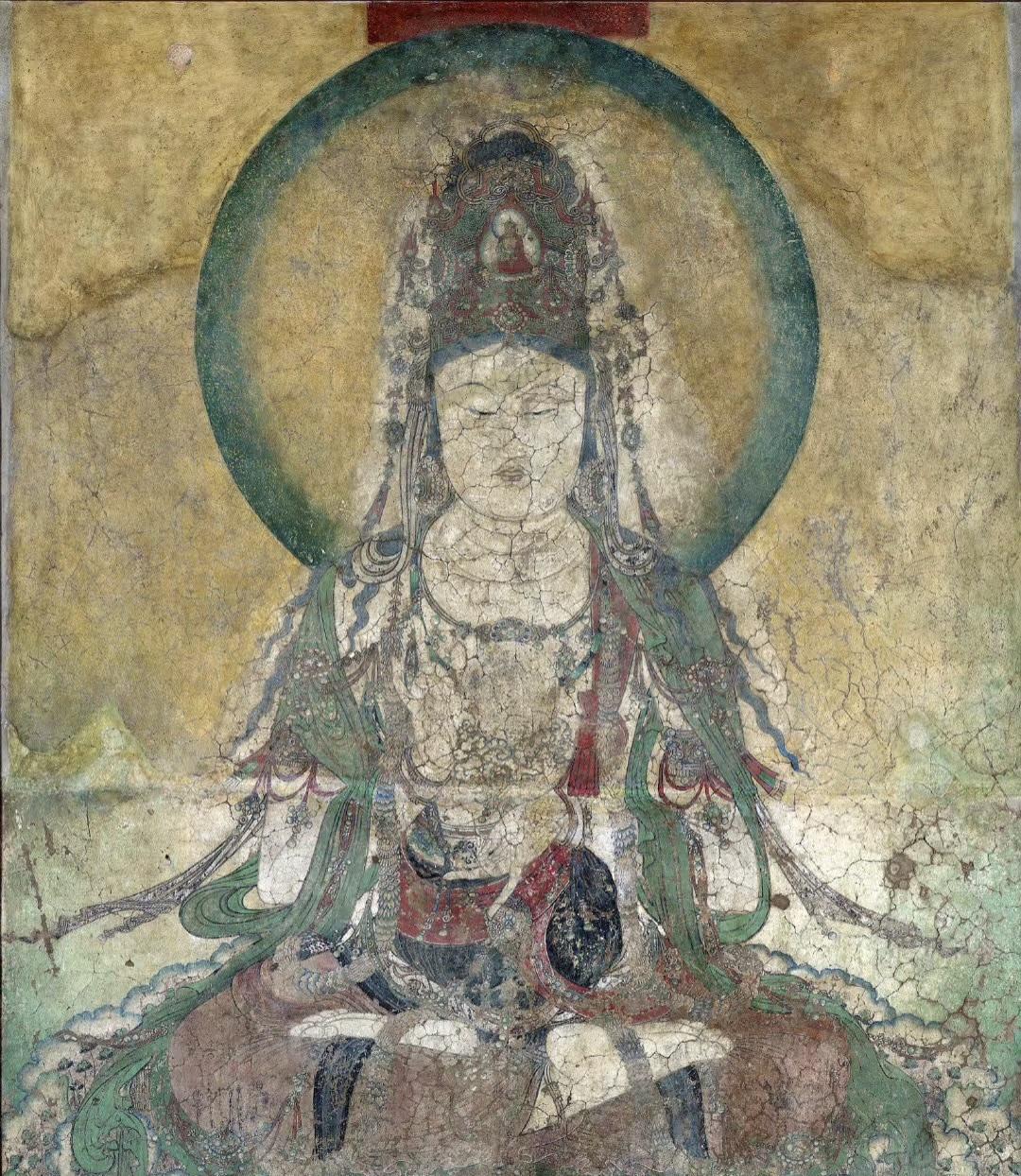 如意轮观音菩萨五代时期文物而且是壁画，怎么流失到海外了呢[捂脸哭][捂脸哭][捂