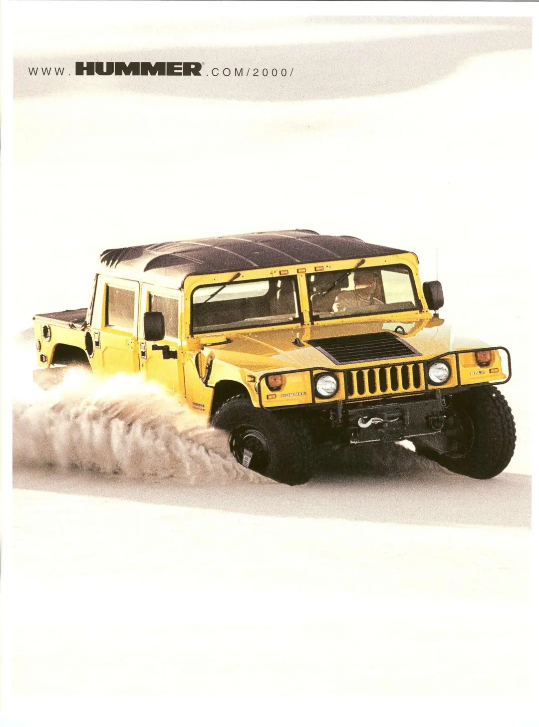 HummerH12000款的宣传册，讲解了一些悍马H1的参数，当时的H1是6