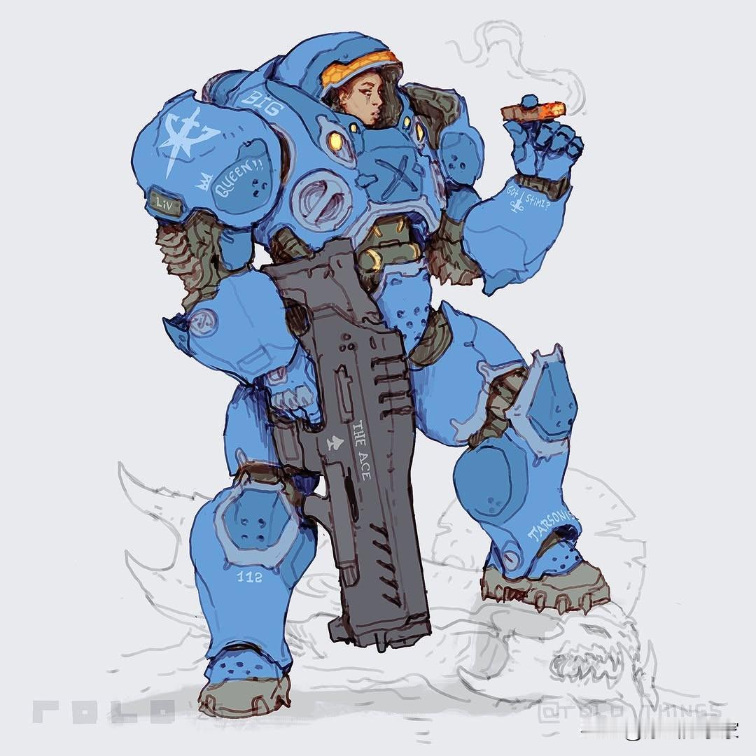 画师rolo插画作品一组动漫二次元原画分享家插画卡通动画插画师